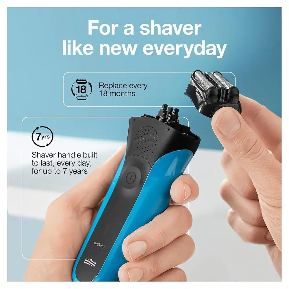 Open box Braun Series 3 310s Wet & Dry Electric Shaver for Men/Rechargeable
